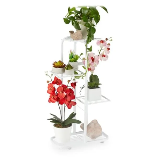 Discount Robust metal blomstertrappe 4 etager Plantestativer