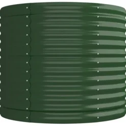 Plantningsbænke^Robust plantekasse i galvaniseret stål - Højbed | Størrelse: 224x80x68 cm | Farve: Grøn