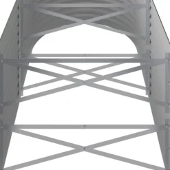 Plantningsbænke^Robust plantekasse i galvaniseret stål - Højbed | Størrelse: 224x80x68 cm | Farve: Grøn