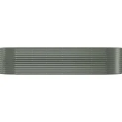 Clearance Robust plantekasse i galvaniseret stål | Størrelse: 322x100x68 cm | Farve: Grå Plantningsbænke