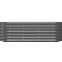Plantningsbænke^Robust plantekasse i galvaniseret stål - Højbed | Størrelse: 224x80x68 cm | Farve: Antracitgrå