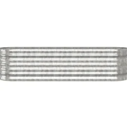 Plantningsbænke^Robust plantekasse i galvaniseret stål | Størrelse: 152x40x36 cm | Farve: Sølv