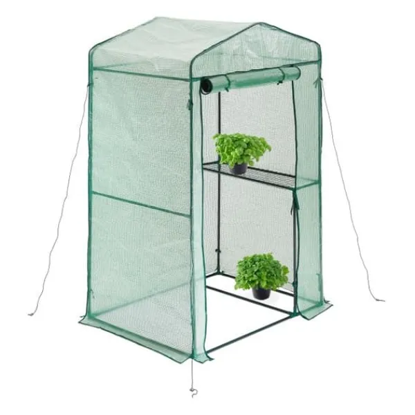 Sale Robust polytunneldrivhus med hylde Drivhus