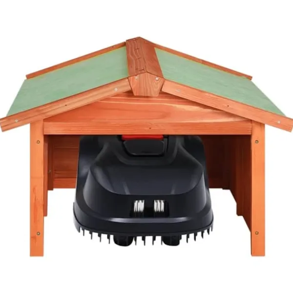 Skure, Garager & Carports^Robust skur til robotplæneklipper - Beskyttelse i haven | Størrelse: 72x87x50 cm | Materiale: Massivt fyrretræ
