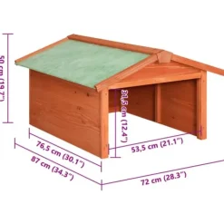 Skure, Garager & Carports^Robust skur til robotplæneklipper - Beskyttelse i haven | Størrelse: 72x87x50 cm | Materiale: Massivt fyrretræ
