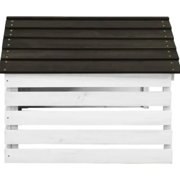 Sale Robust skur til robotplæneklipper - Beskyttelse i haven | Størrelse: 78x74x54 cm | Farve: Sort/Hvid Skure, Garager & Carports