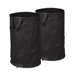 Havekurve^Robust sæt med 2 pop-up bladposer 120 L sort