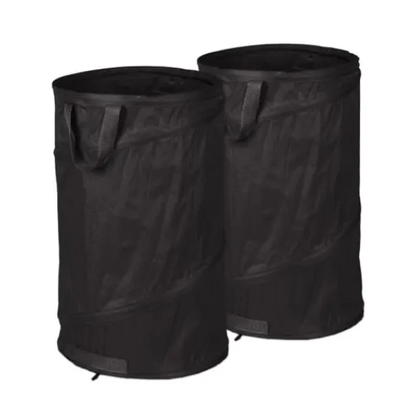 Havekurve^Robust sæt med 2 pop-up bladposer 120 L sort