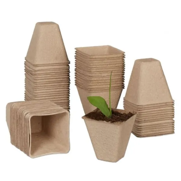 Krukker & Plantebeholdere^Robuste firkantede dyrkningspotter, sæt med 80 stk., 8 cm