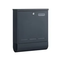 Postkasser & Brevindkast^Rootz antracit stål Postkasse - Postkasse - Postkasse - Pulverlakeret stål - Vejrbestandig - Nem at installere - Sikkert låsesystem - 35cm x 12cm x 42 | CDON
