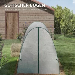 Drivhus^Rootz Arched Greenhouse - Plante Nursery - Gardening Shelter - Vejrbeskyttelse - 1,8 x 1,8 x 2 m - Hvid