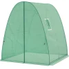 Hot Rootz buet drivhus - folie tomathus - bærbart planteskylling - stabilitet og optimal ventilation - 1,8 x 1,8 x 2 m Drivhus