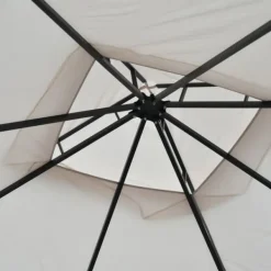 Sale Rootz Castile Garden Gazebo - Sort, Brun - Metal, Polyester - 118,11 cm x 118,11 cm x 108,27 cm Telte & Lysthuse