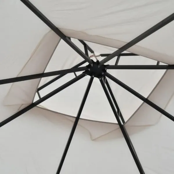 Sale Rootz Castile Garden Gazebo - Sort, Brun - Metal, Polyester - 118,11 cm x 118,11 cm x 108,27 cm Telte & Lysthuse