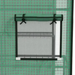 Outlet Rootz Drivhus - Cold Frame Drivhus - Film Drivhus - Rulledøre - UV-bestandig - Grøn - 140cm x 143cm x 190cm Drivhus