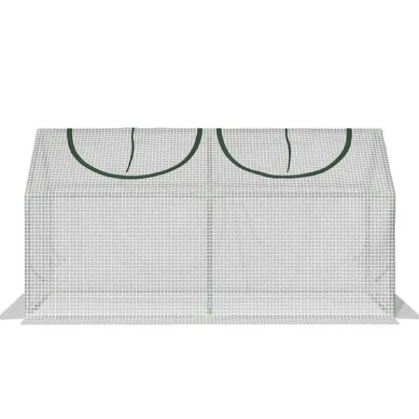 Drivhus^Rootz Drivhus - Folie Drivhus Med Vindue - PE Drivhus - Tomathus - Kold Ramme - Hvid - 120 x 60 x 60 cm