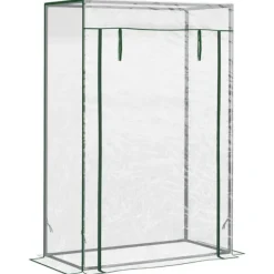 Drivhus^Rootz Drivhus - Tomathus - Koldramme med rulledør - Baggård - Balkon - Have - Stål - Plastik - Gennemsigtig - 100 x 50 x 150 cm