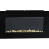 Clearance Rootz elektrisk pejs - Indendørs varmelegeme - Vægmonteret brandskærm - Sikker og stilfuld - 72,5W x 11,5D x 40H cm Pejse
