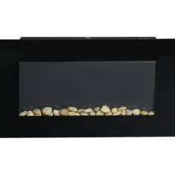 Clearance Rootz elektrisk pejs - Indendørs varmelegeme - Vægmonteret brandskærm - Sikker og stilfuld - 72,5W x 11,5D x 40H cm Pejse