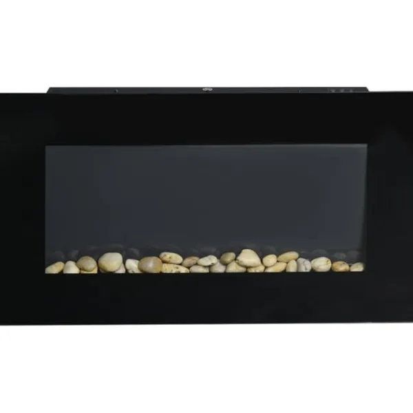 Clearance Rootz elektrisk pejs - Indendørs varmelegeme - Vægmonteret brandskærm - Sikker og stilfuld - 72,5W x 11,5D x 40H cm Pejse