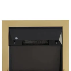 Pejse^Rootz Elektrisk Pejs - Pejs - El Pejseovn - Pejseovn - Fritstående - Pejsflamme - 1000/2000W - Guld - 48,2 X 18,5 X 59,2 Cm