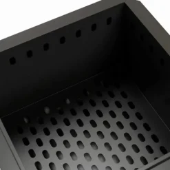 Pejse^Rootz Fire Pit - Inklusiv poker - Ildtønde - Robust konstruktion - Metal og rustfrit stål - Sort - 48L x 48W x 41H cm