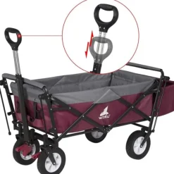 Clearance Rootz foldbar håndvogn med tag - Brugsvogn - Havevogn - Holdbar 600D polyester - Nem opbevaring - Kraftig 80 kg Kapacitet - 120 cm x 51 cm x 93 cm Haveværktøj
