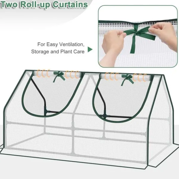 Clearance Rootz Folie Drivhus - Have Shelter - Mini Plant House - Stålramme - Vandtæt film - 120cm x 60cm x 60cm Drivhus