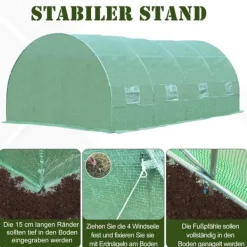 Sale Rootz Folie Drivhus - Tomat Drivhus - Tunnel Kold Ramme - Drivhus - Tomat Folie Drivhus - Grøn - 590 X 300 X 200 CM Drivhus