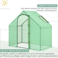 Outlet Rootz Folie Drivhus - Tomat Drivhus - Kold ramme - Holdbar konstruktion - Optimal vækstplads - Forbedret stabilitet - 180cm x 100cm x 168cm Drivhus
