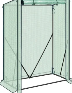 Clearance Rootz Folie Greenhouse - Plant Shelter - Vejrbeskyttelse - UV -resistent - Steel & Pe Tarpaulin - 100x50x150/132 cm Drivhus