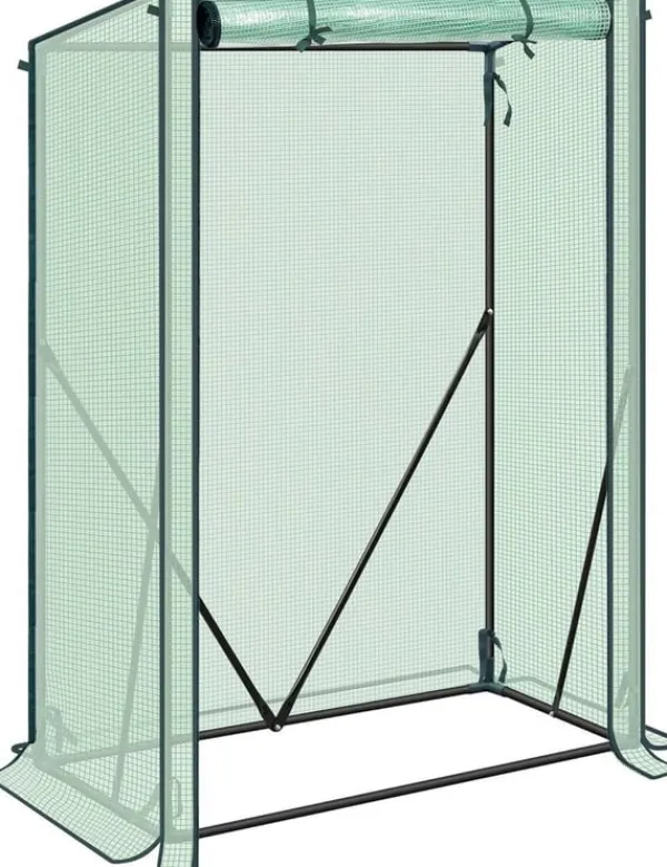 Clearance Rootz Folie Greenhouse - Plant Shelter - Vejrbeskyttelse - UV -resistent - Steel & Pe Tarpaulin - 100x50x150/132 cm Drivhus