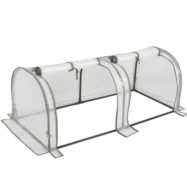 Sale Rootz Foliengewächshaus - Drivhus - Plantebeskytter - Havely - Tomathus - Havebrug - Plantehaven - Hvid - 26,4 x 8,6 x 3,9 tommer Drivhus