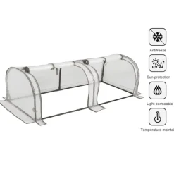 Sale Rootz Foliengewächshaus - Drivhus - Plantebeskytter - Havely - Tomathus - Havebrug - Plantehaven - Hvid - 26,4 x 8,6 x 3,9 tommer Drivhus