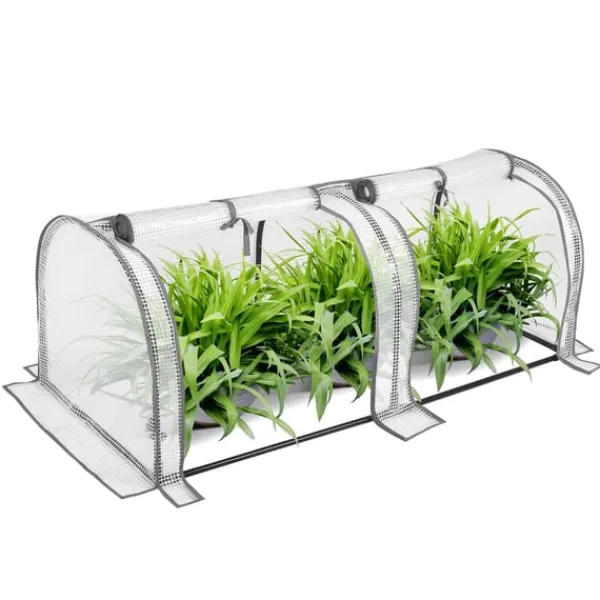 Sale Rootz Foliengewächshaus - Drivhus - Plantebeskytter - Havely - Tomathus - Havebrug - Plantehaven - Hvid - 26,4 x 8,6 x 3,9 tommer Drivhus