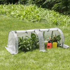 Sale Rootz Foliengewächshaus - Drivhus - Plantebeskytter - Havely - Tomathus - Havebrug - Plantehaven - Hvid - 26,4 x 8,6 x 3,9 tommer Drivhus