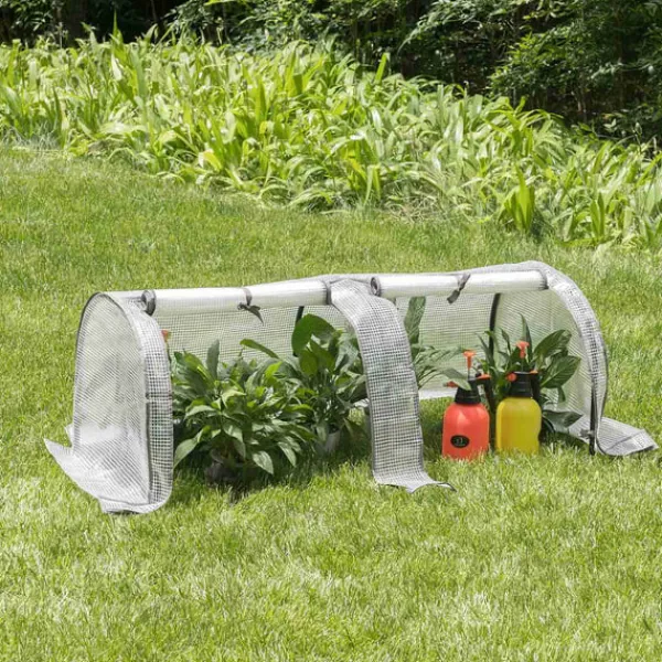 Sale Rootz Foliengewächshaus - Drivhus - Plantebeskytter - Havely - Tomathus - Havebrug - Plantehaven - Hvid - 26,4 x 8,6 x 3,9 tommer Drivhus
