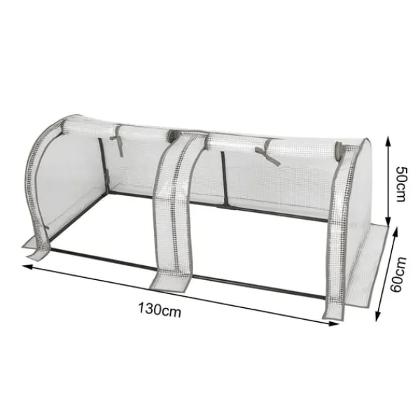 Sale Rootz Foliengewächshaus - Drivhus - Plantebeskytter - Havely - Tomathus - Havebrug - Plantehaven - Hvid - 26,4 x 8,6 x 3,9 tommer Drivhus
