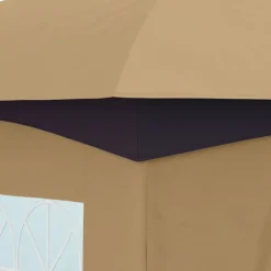 Telte & Lysthuse^Rootz Garden Gazebo 3.4x3.4m - Øltelt - Udendørs husly - UV -beskyttelse - Stålramme - 335L X 335W X 285H cm