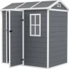 Online Rootz Garden House - Værktøjsskur - Opbevaring af udendørs udstyr - Vejrbestandig og låsbar - 186 cm x 130 cm x 199 cm Skure, Garager & Carports