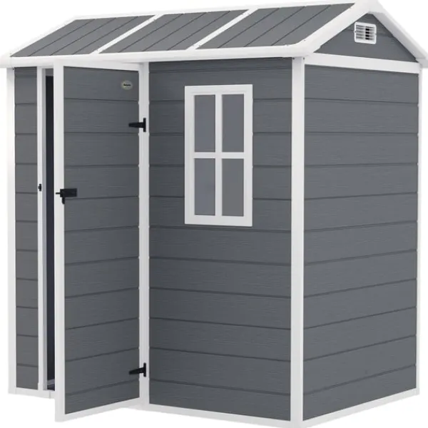 Online Rootz Garden House - Værktøjsskur - Opbevaring af udendørs udstyr - Vejrbestandig og låsbar - 186 cm x 130 cm x 199 cm Skure, Garager & Carports