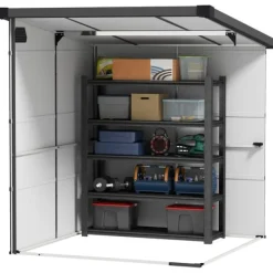 Rootz Garden Shed Bike Shelter - Værktøjsopbevaring - Låselige døre - Holdbar og vejrbestandig - 1,9 m x 1,9 m x 2,15m Skure, Garager & Carports