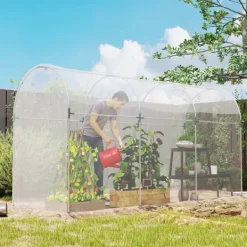 Discount Rootz Greenhouse Cover - Plastic Tarpaulin - Plantedækning - UV -resistent vandtæt - Fremme vækst - 8m x 10m Drivhus