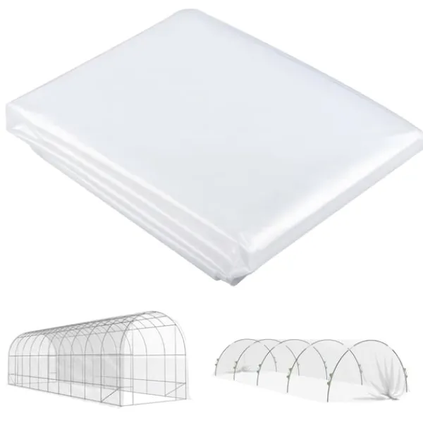 Discount Rootz Greenhouse Cover - Plastic Tarpaulin - Plantedækning - UV -resistent vandtæt - Fremme vækst - 8m x 10m Drivhus