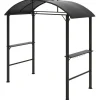 Telte & Lysthuse^Rootz Grill Pavilion - Udendørs husly - BBQ Gazebo - Stålrammer - Solbeskyttelse - 1,1 m x 2,3 m - Grå