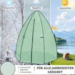 Hot Rootz Growhouse - Plant House - Greenhouse - Vinterbeskyttelse - 130 GSM PE - 160x180x160cm - Gennemsigtig, grøn Drivhus