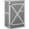 Discount Rootz Haveskur - Haveopbevaringsskur - Haveskab - Redskabsskur - Haveredskabsskur - Grå - 75 x 56 x 115cm Skure, Garager & Carports