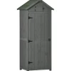 Clearance Rootz Haveskur - Haveopbevaringsskur - Haveskab - Haveredskabsskur - Grå/grøn - 77 x 54,2 x 179 cm Skure, Garager & Carports