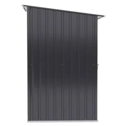 New Rootz Haveskur - Redskabsskur - Værktøjsskur i stål - Opbevaringsskur - Mørkegrå - 100 x 103 x 160 cm Skure, Garager & Carports