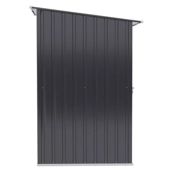 New Rootz Haveskur - Redskabsskur - Værktøjsskur i stål - Opbevaringsskur - Mørkegrå - 100 x 103 x 160 cm Skure, Garager & Carports